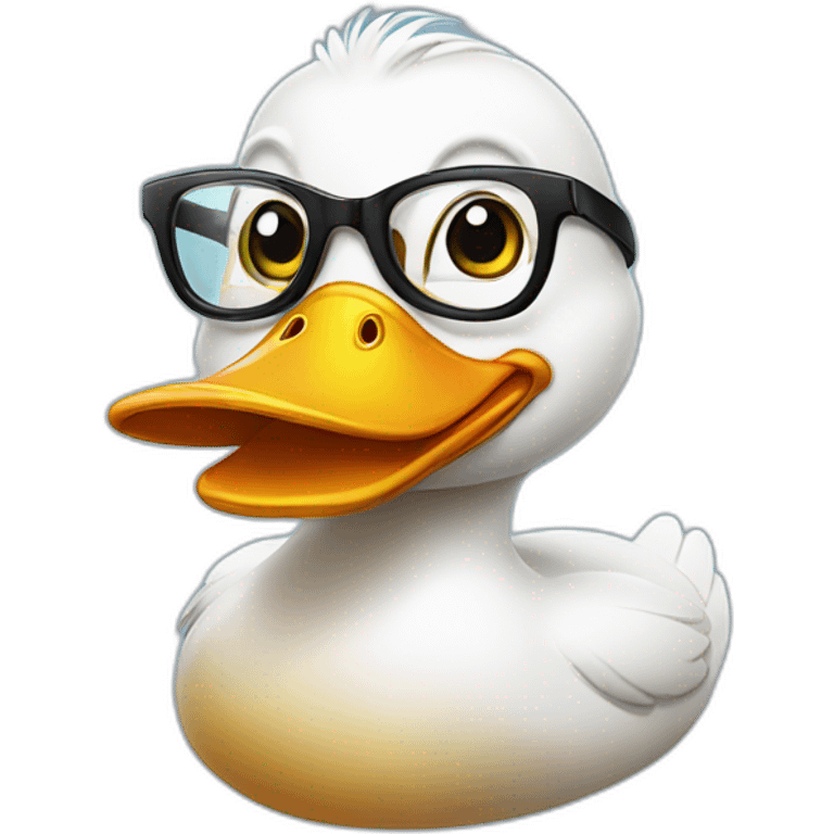 duck with glasses emoji