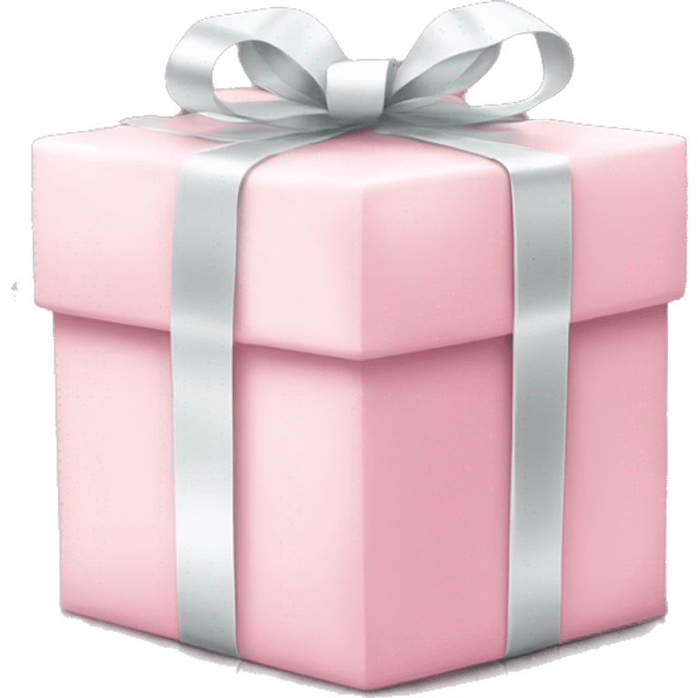 Light pink Christmas gifts under a white Christmas tree  emoji