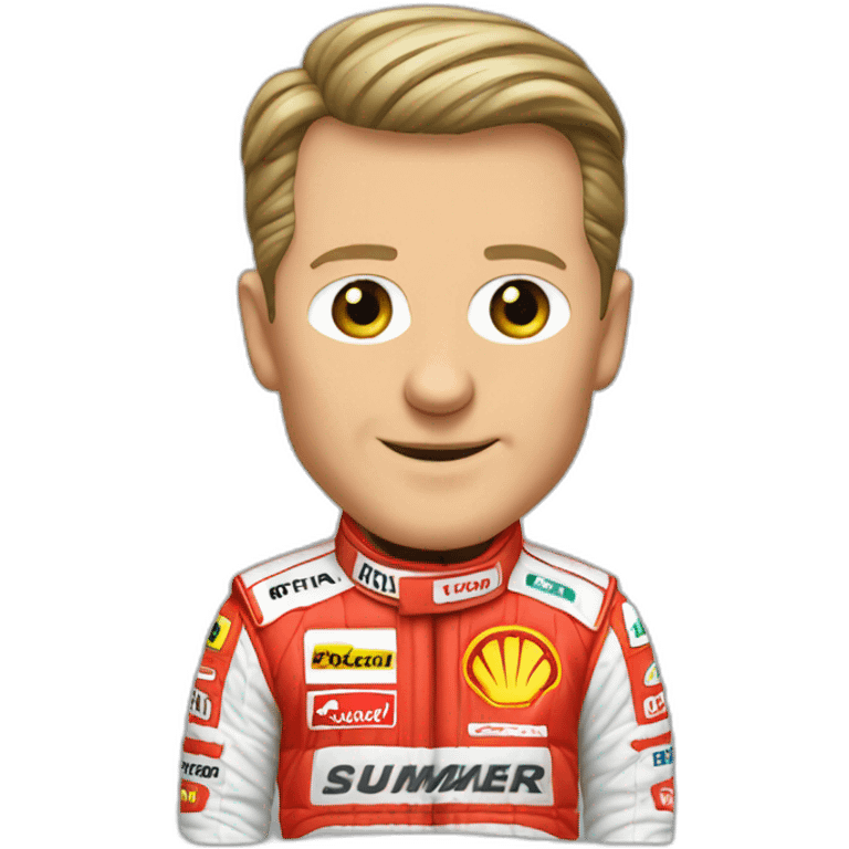 Michael Schumacher in driving suit emoji