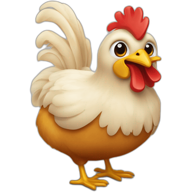 Poulet sur obergine emoji