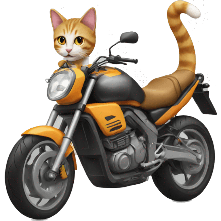 cat motorbike emoji