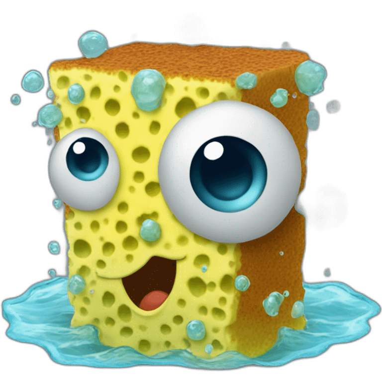 sponge soaking up water emoji