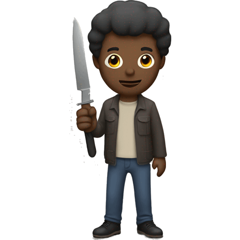 Man holding pocket knif emoji