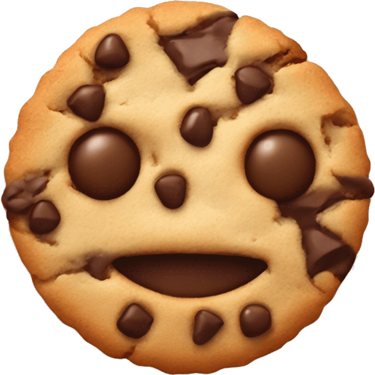 Cookies with chocolate emoji