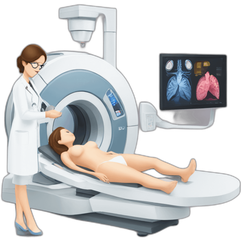 Posh-Radiologist-performing-breast-mri-to-woman emoji