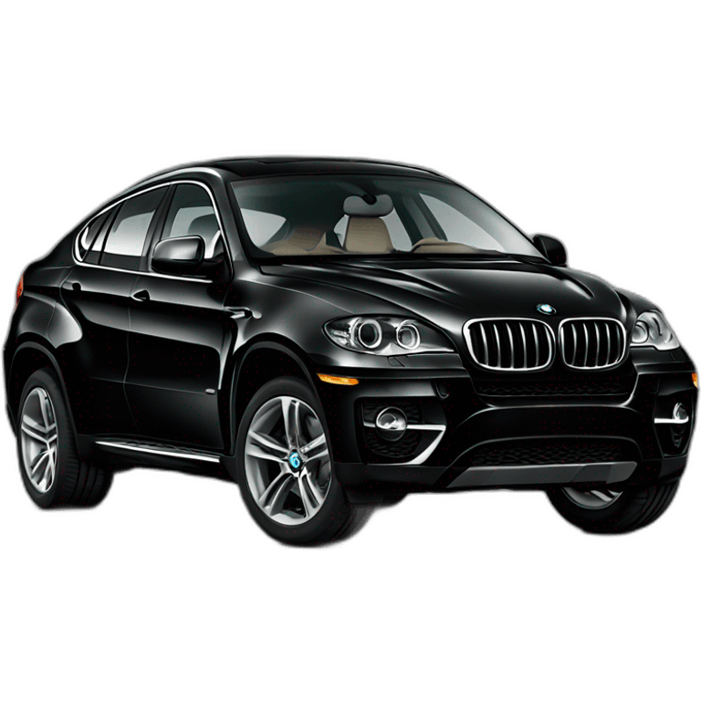 one black bmw x6 emoji