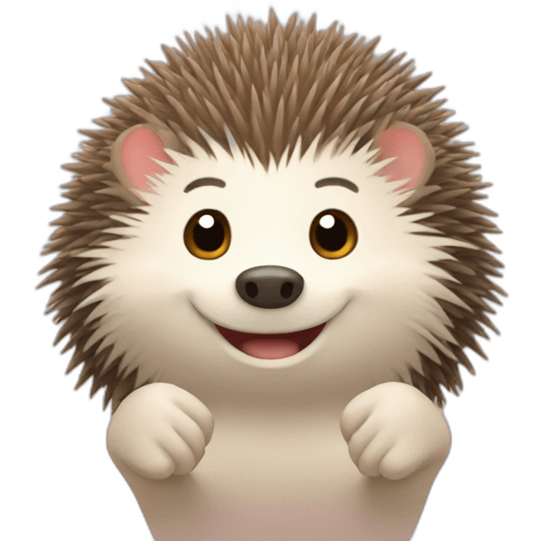 hedgehog high five 2 emoji