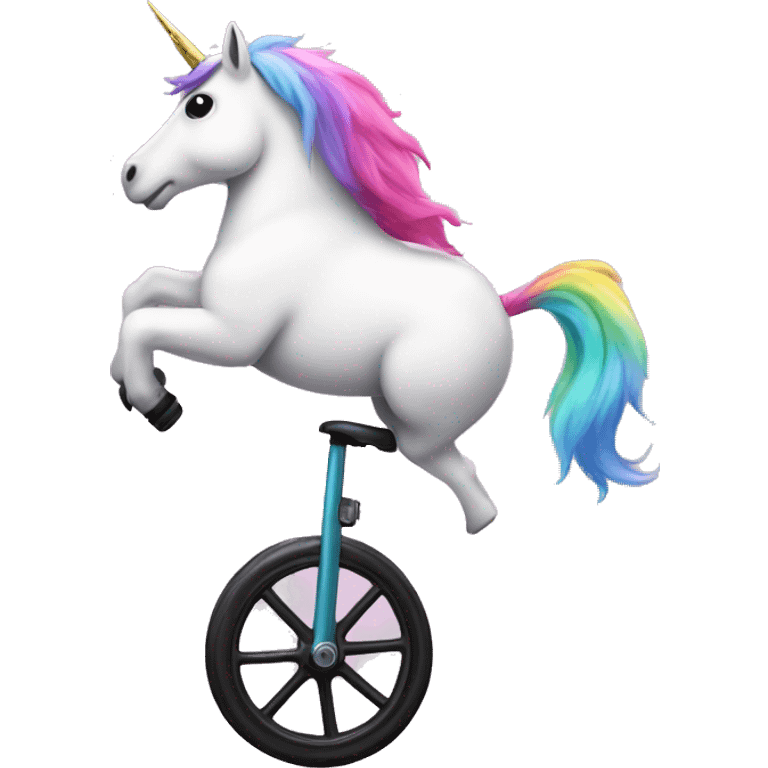 A unicorn on a unicycle emoji