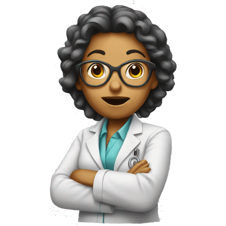 Crazy woman scientist  emoji