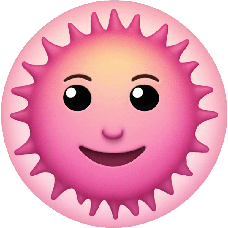 Pink sun emoji