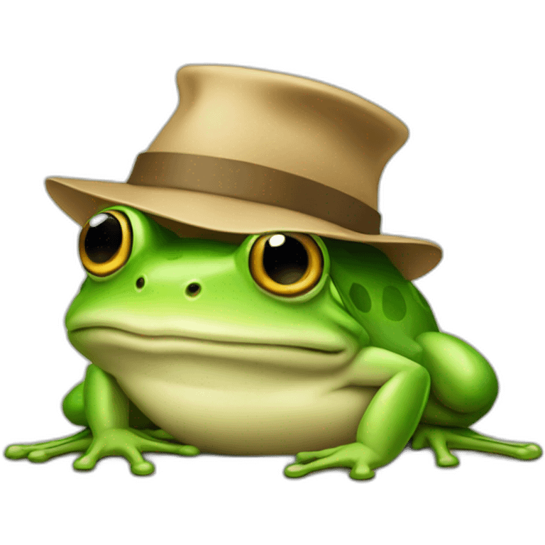 frog with hat on emoji