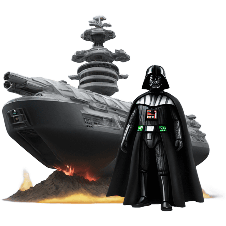 Darth Vader in front of his ship emoji