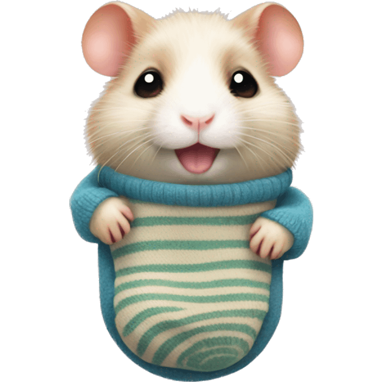 hamster with socks on his feets emoji