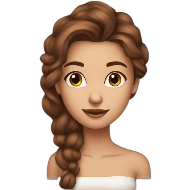 irina beautiful girl brown hair emoji