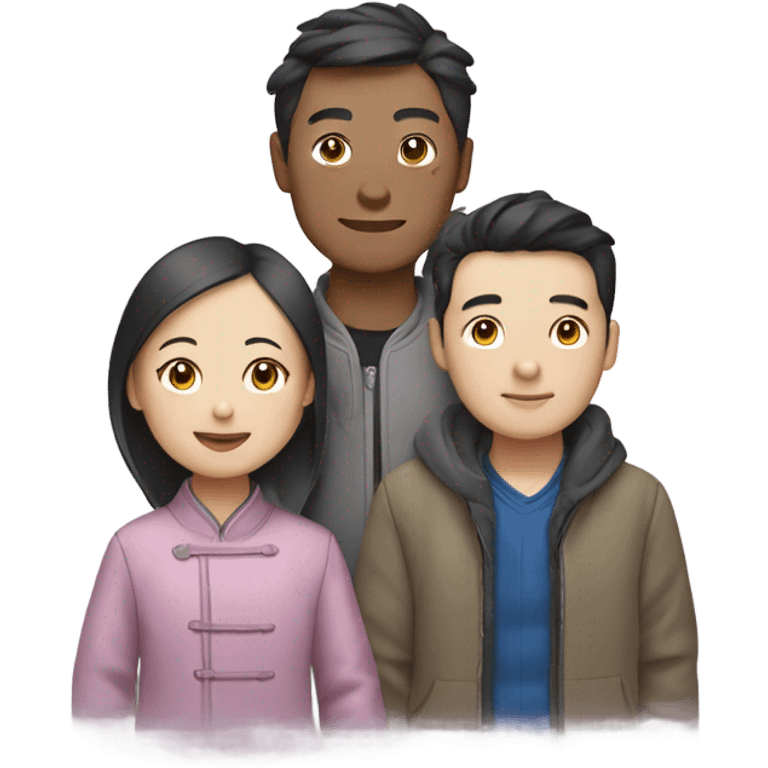 chinese siblings woman and man designers emoji