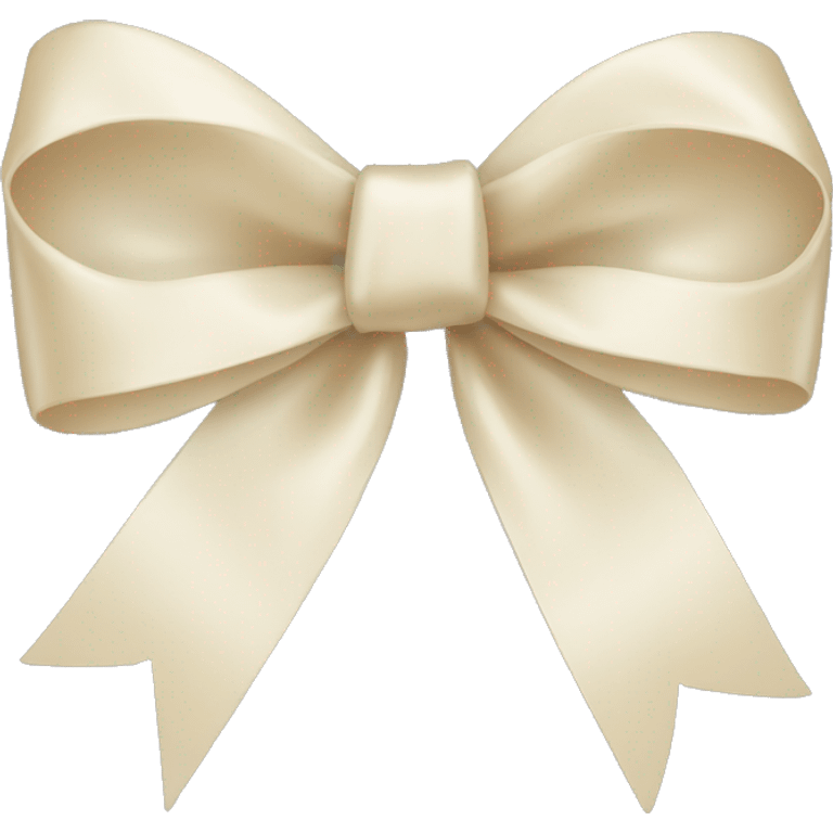 cream ribbon bow  emoji