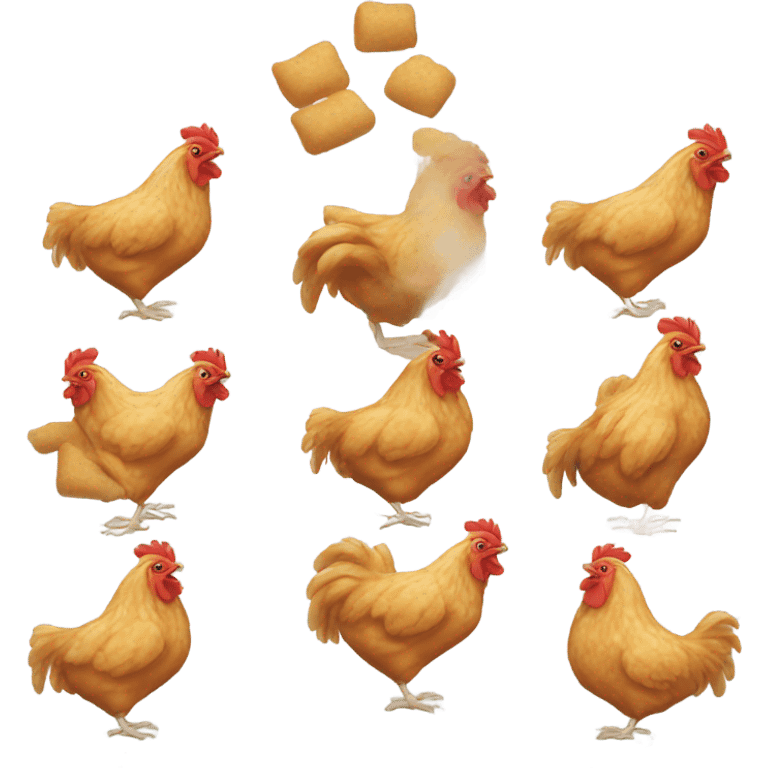 chicken being seasoned emoji