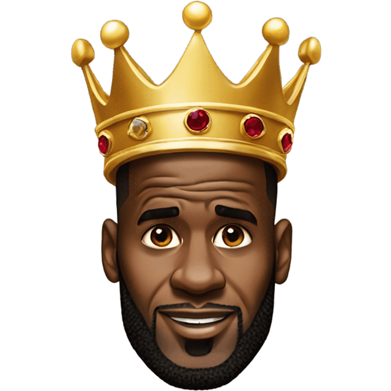 Lebron with a crown emoji