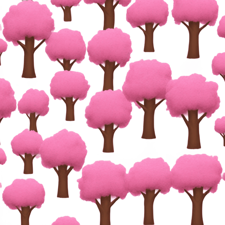 Pink tree emoji