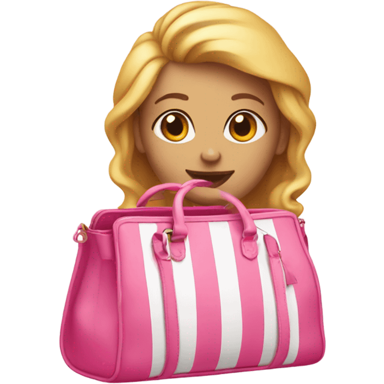 Pink and white that girl bag emoji