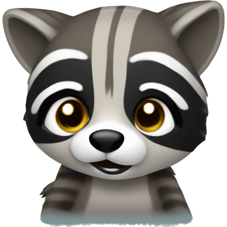 Raccoon with a big butt emoji