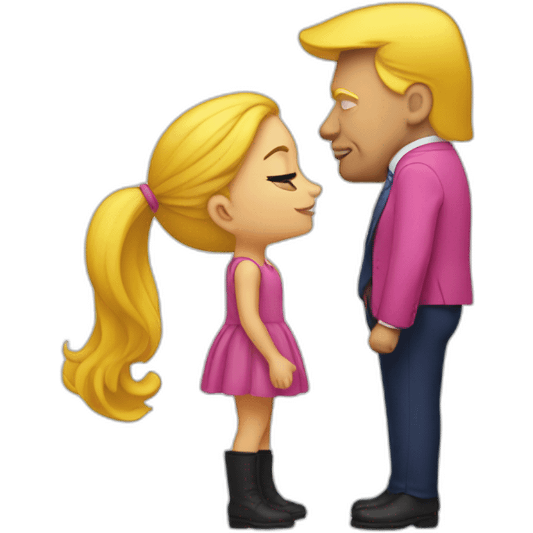 trump kissing his daughter, positivity, inclusiveness emoji