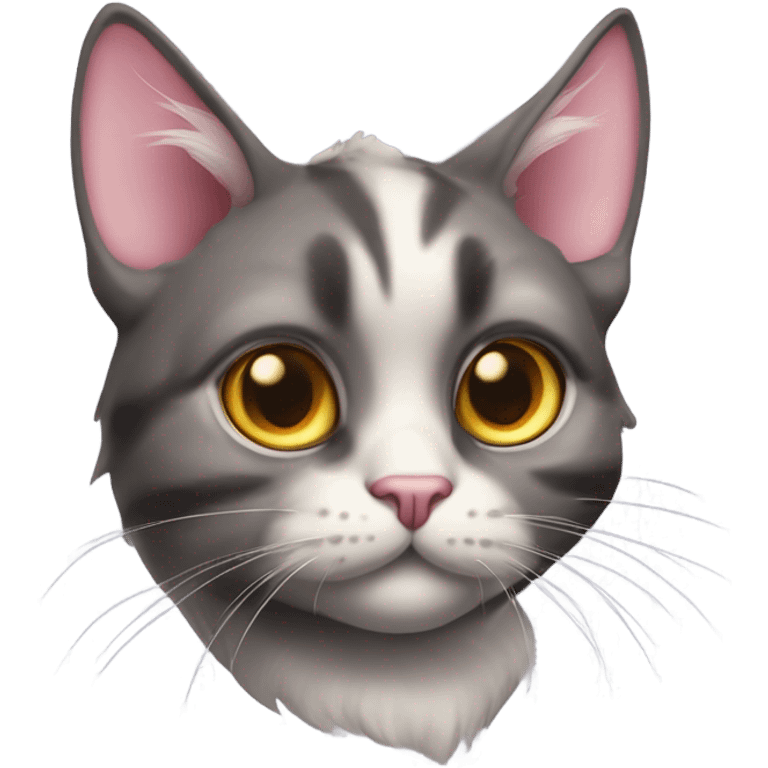 unrealistic cat with eye ptach emoji