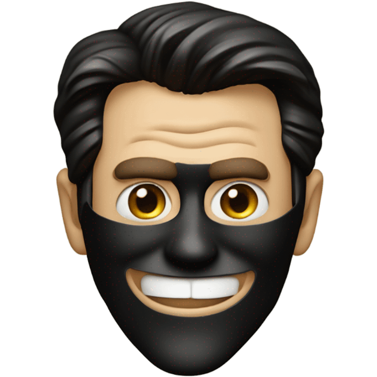 Jim Carrey in the mask but change yellow to black emoji