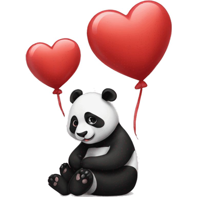 Panda love emoji