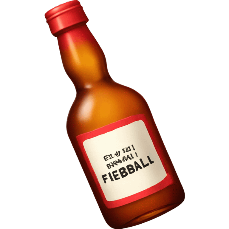 bottle of fireball alcohol  emoji