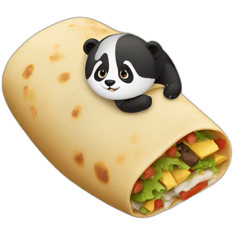 a panda burrito emoji