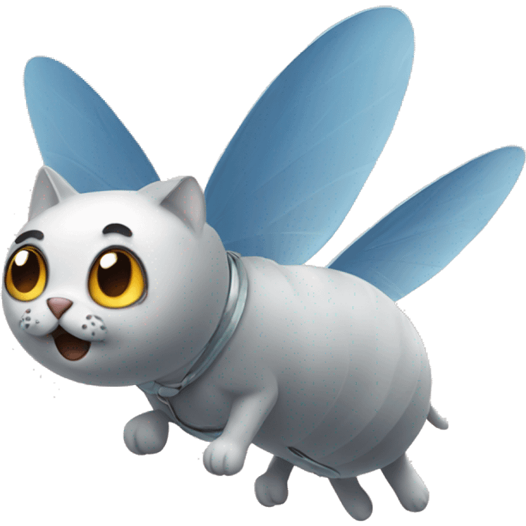 cat fly in the sky emoji