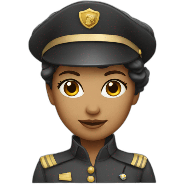 cute cavalry woman officer  emoji