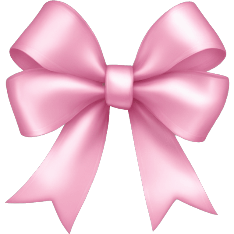 light pink ribbon bow, shimmering emoji