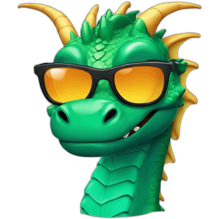  dragon with sunglass emoji