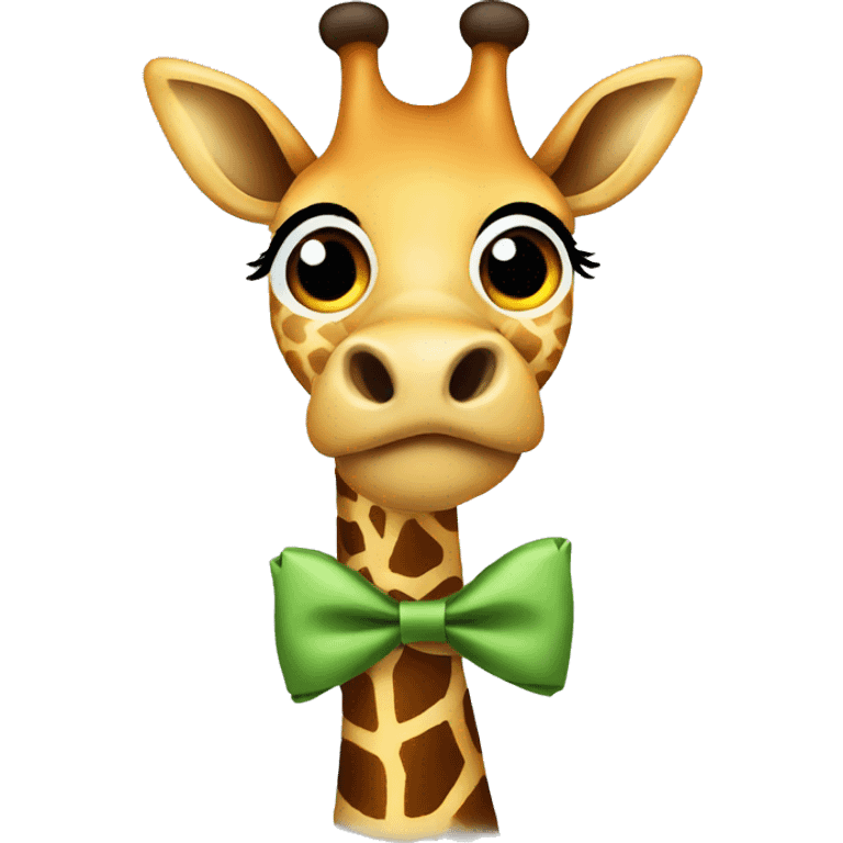 Giraffe with a bow tie emoji