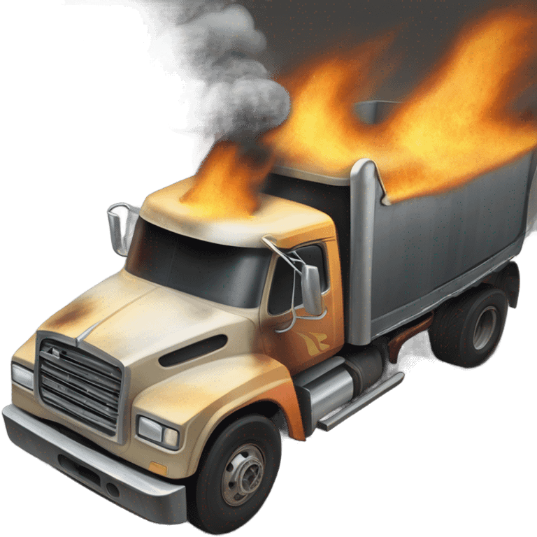 Truck burning out  emoji