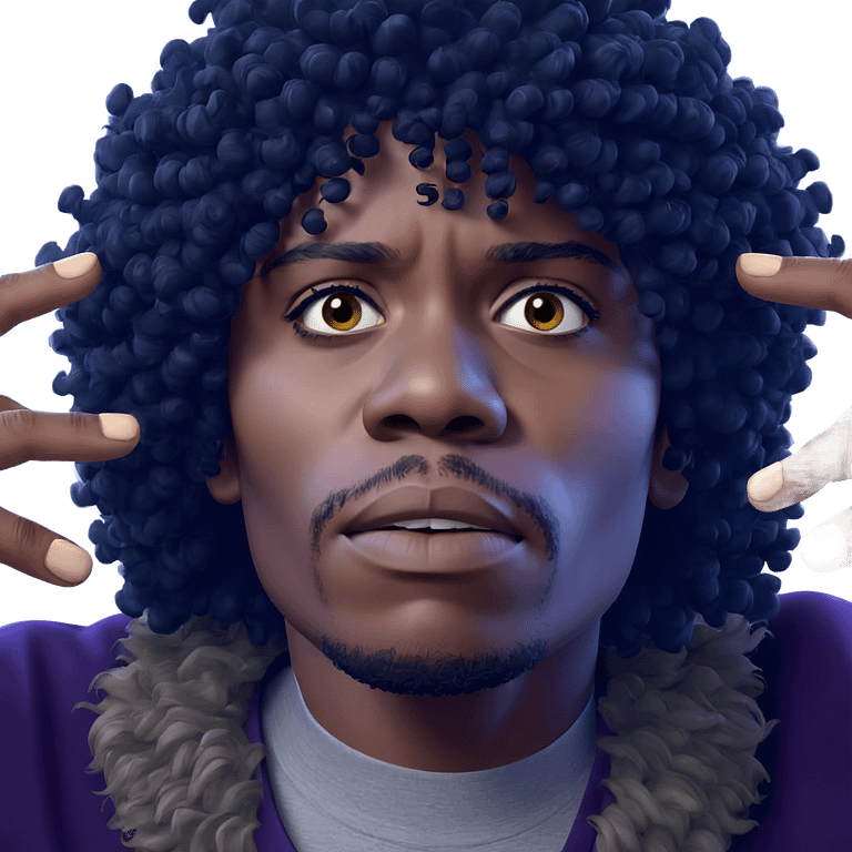 afro style portrait of boy emoji