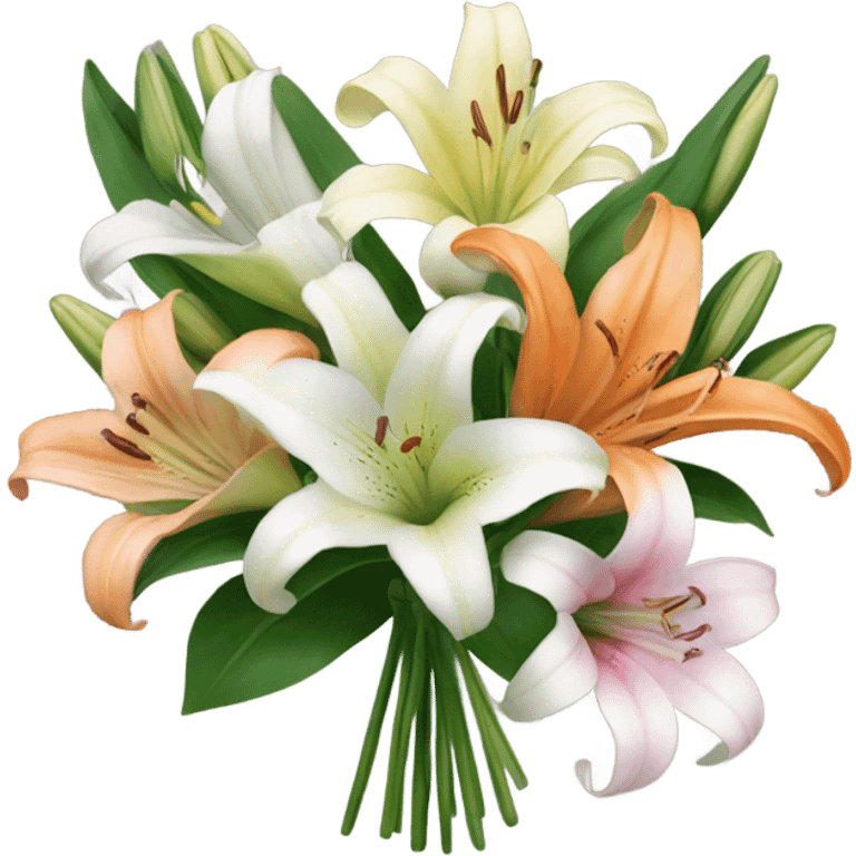 Lilly flower bouquet  emoji