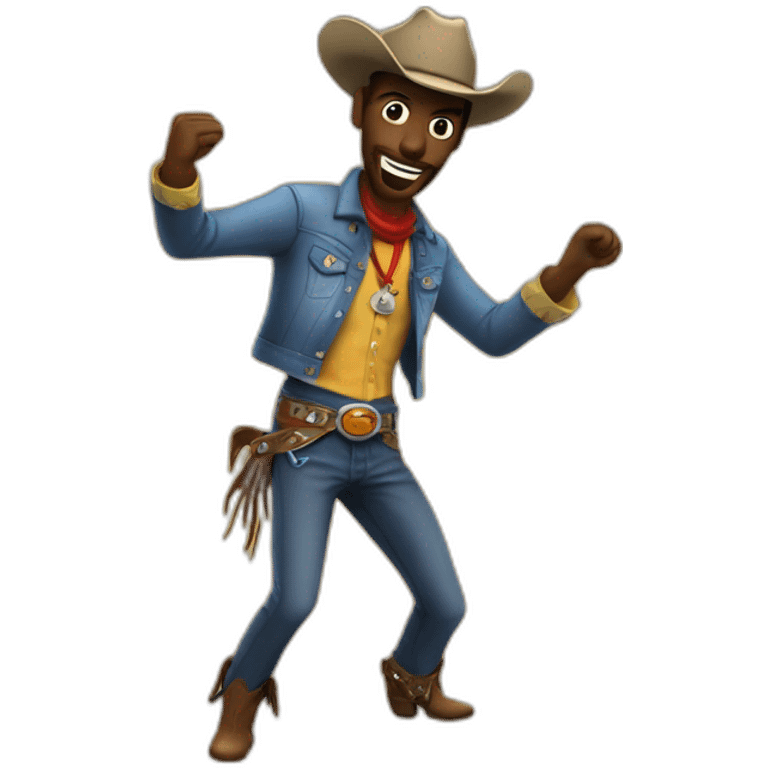 techno dancing cowboy emoji