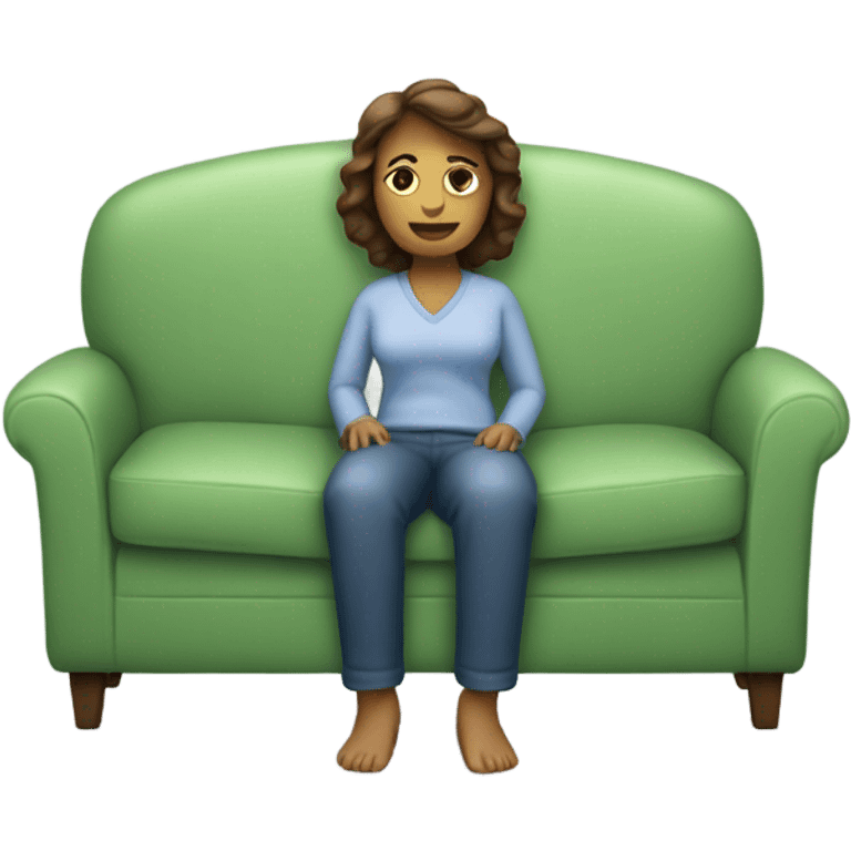 Mom sitting on couch emoji