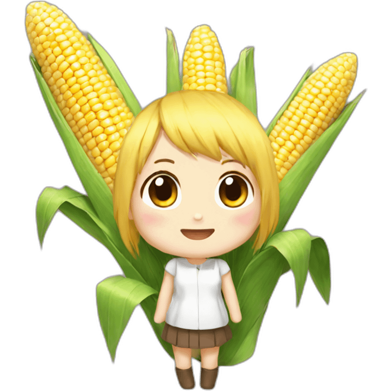 Corn, anime girl emoji