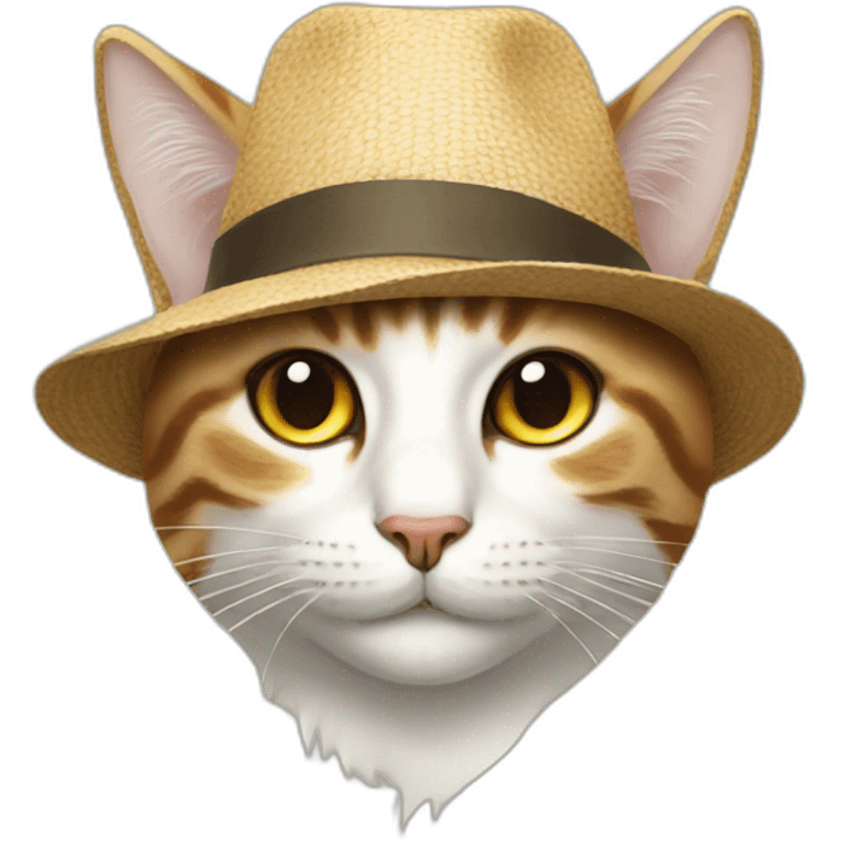 Hat in a cat emoji