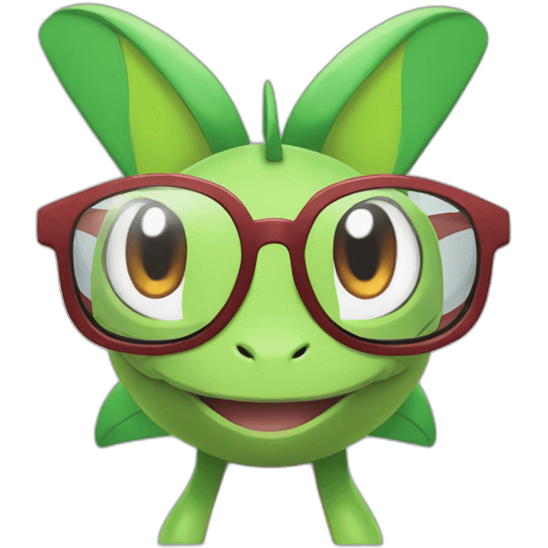 pokemon flygon with glasses emoji