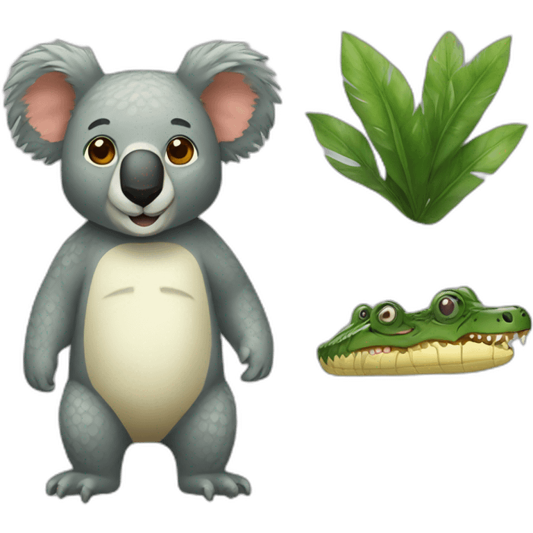 Koala a crocodile costume emoji