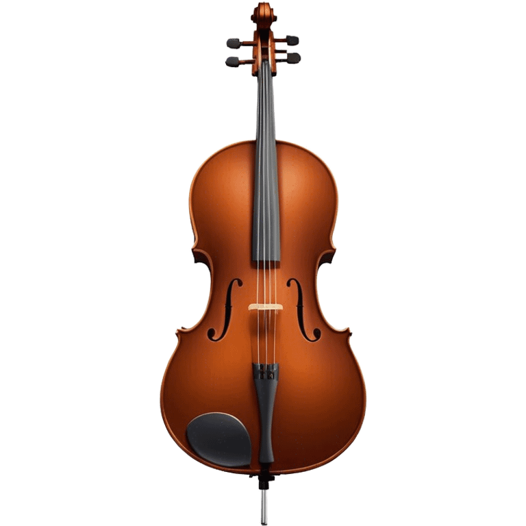 Cinematic Realistic Cello, deep brown polished wood, elegant f-holes creating contrast, warm golden light reflecting off its curves, glowing with depth and a rich musical resonance. emoji