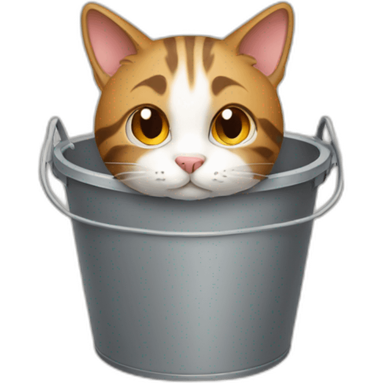 Cat in bucket emoji