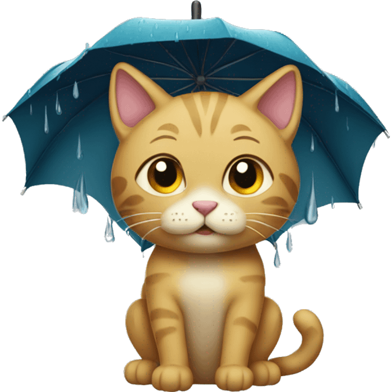 CAT in the rain emoji