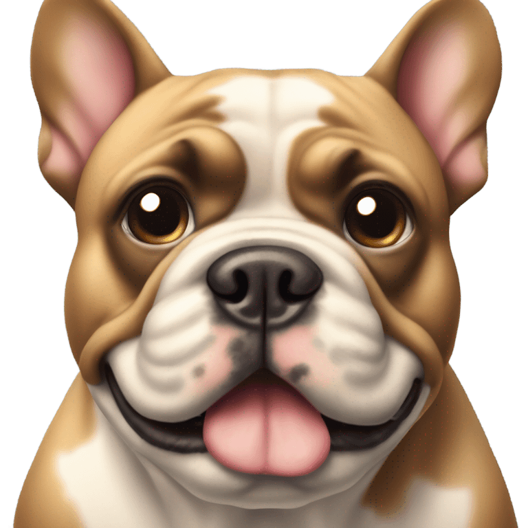 Tanned French bull dog with cream dotted eyebrows  emoji