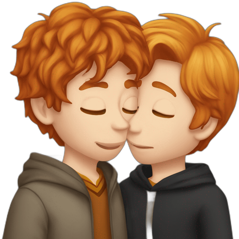 Harry Potter kissing Ron Weasley emoji